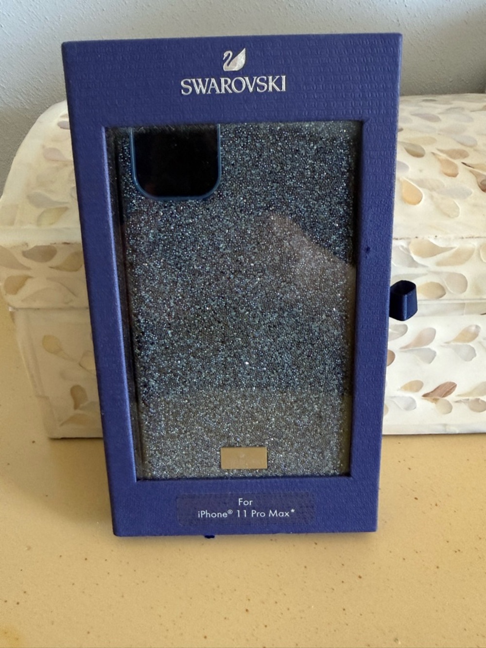 Swarovski Glitter Crystal Phone Case in Navy Blue for iPhone 11 Pro Max
